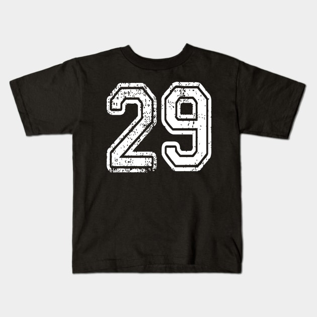 Number 29 Grungy in white Kids T-Shirt by Sterling